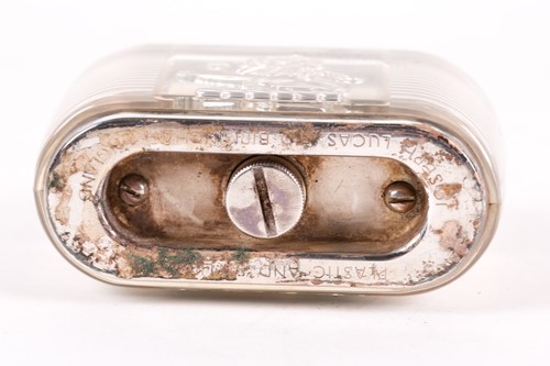 Lot 383 - A Lucas Dunhill silver plated table lighter,...