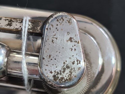 Lot 383 - A Lucas Dunhill silver plated table lighter,...