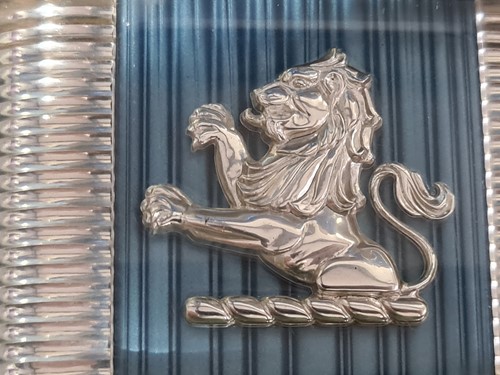 Lot 383 - A Lucas Dunhill silver plated table lighter,...