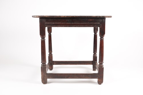 Lot 185 - A late 17th-century oak single drawer side...