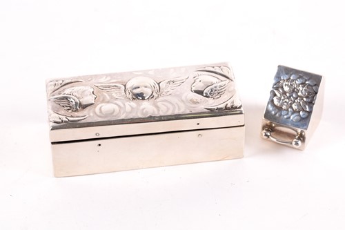 Lot 397 - A late Victorian rectangular silver...