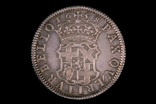Lot 319 - British coins, Oliver Cromwell, Shilling, 1658,...