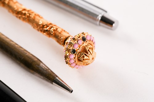 Lot 342 - A Platignum Iridium fountain pen with gold 'M'...