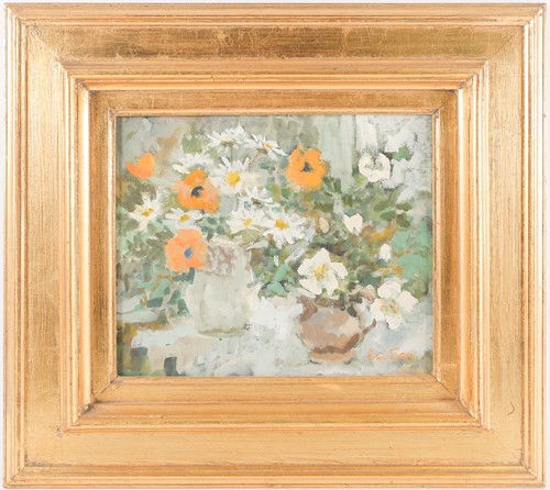 Lot 11 - Prue Sapp (1928-2013), 'Summer Flowers', still...