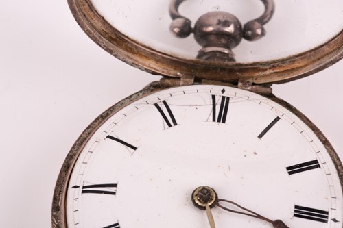 Lot 611 - Two Regency silver pair-cased pocket watches,...
