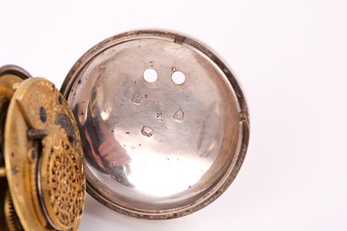 Lot 611 - Two Regency silver pair-cased pocket watches,...