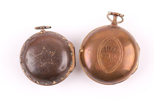 Lot 646 - Two Georgian pair cased pocket watches, one by...