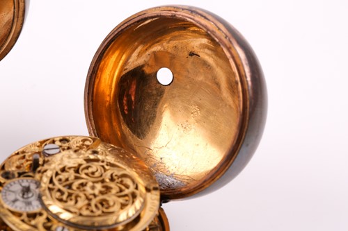 Lot 646 - Two Georgian pair cased pocket watches, one by...