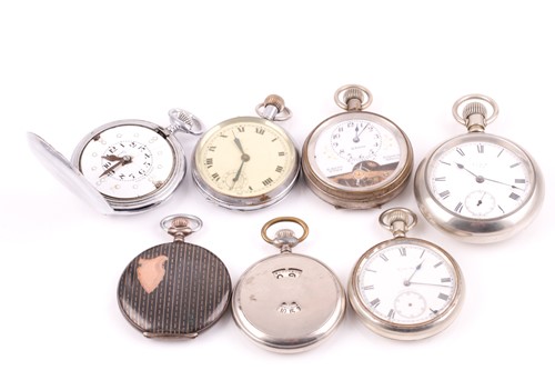 Lot 622 - A collection of seven pocket watches,...