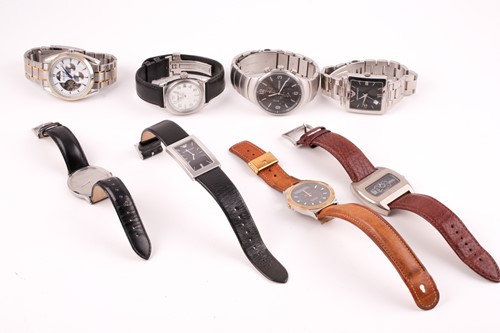 Lot 640 - A group of four Emporio Armani wristwatches,...