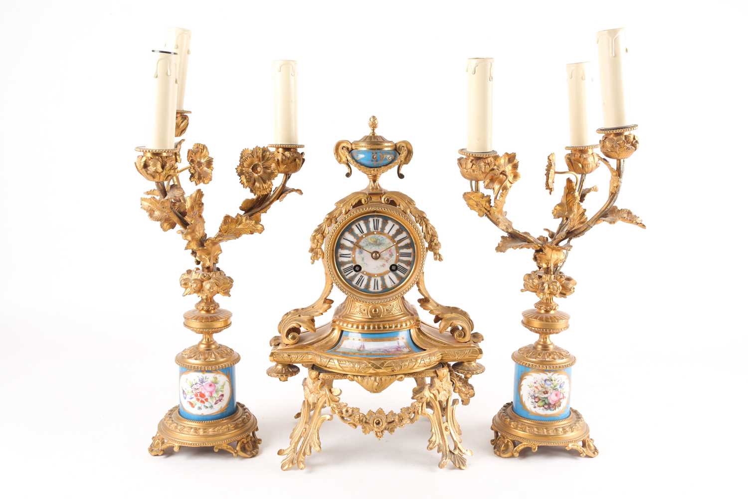 Lot 269 - A late 19th century Japy Freres ormolu clock...