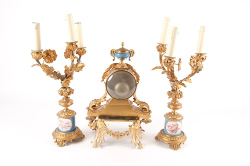 Lot 269 - A late 19th century Japy Freres ormolu clock...