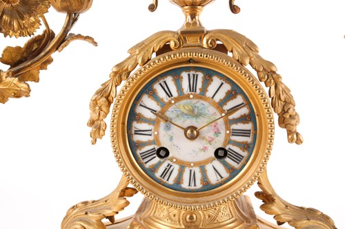 Lot 269 - A late 19th century Japy Freres ormolu clock...