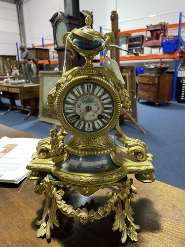Lot 269 - A late 19th century Japy Freres ormolu clock...