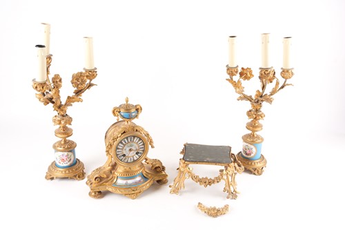 Lot 269 - A late 19th century Japy Freres ormolu clock...