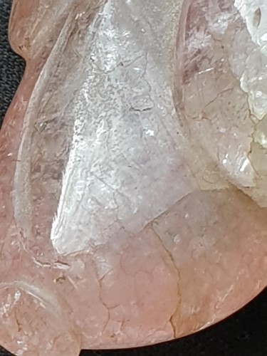 Lot 145 - A Chinese rose quartz carving of two...