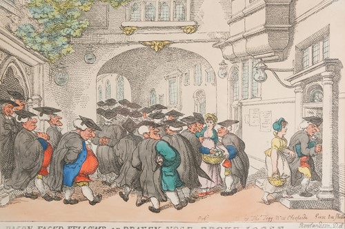 Lot 78 - A Georgian framed caricature after Thomas Tegg,...