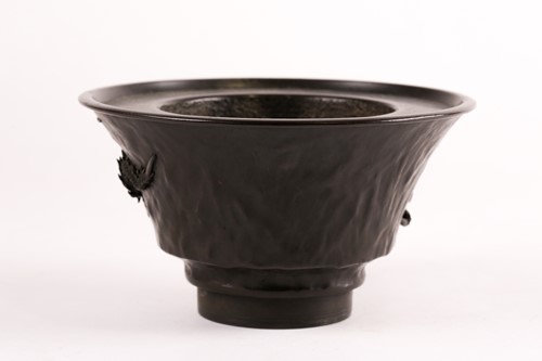 Lot 140 - A Japanese bronze censer, Meiji period, of...
