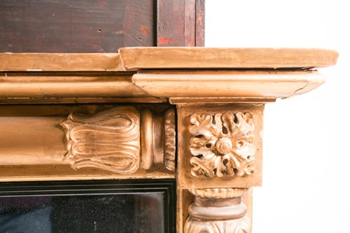 Lot 197 - A William IV inverted breakfront carved wood...