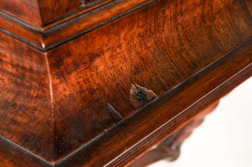 Lot 213 - A William & Mary style walnut display cabinet...