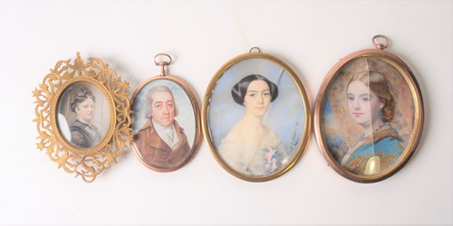 Lot 424 - An early 19th century portrait miniature on...