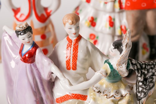 Lot 457 - A Konakovo Zik Soviet Russian porcelain model...
