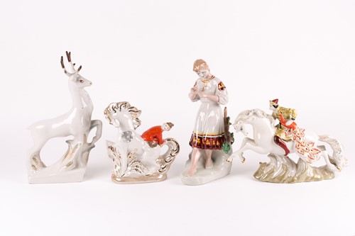 Lot 460 - A Dulevo Soviet Russian porcelain figure, 'The...