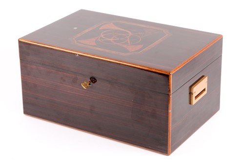 Lot 364 - Hermés, Paris: a Macassar ebony cigar humidor,...