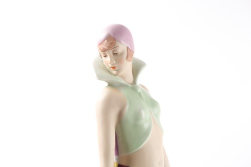 Lot 226 - A Royal Dux Art Deco pottery figure of a...