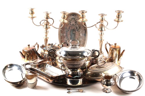 Lot 518 - A mixed group of silver-plated items, to...