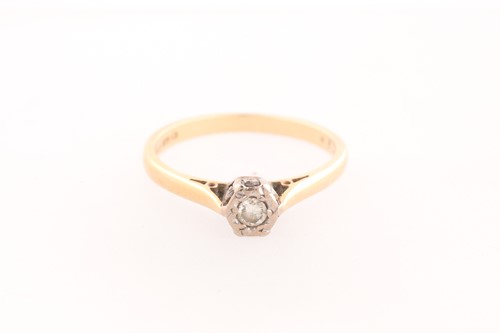 Lot 235 - A single stone diamond ring, the round...