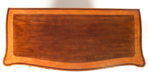 Lot 83 - A George III style serpentine satinwood banded...
