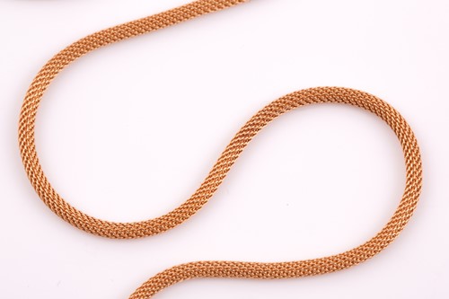 Lot 82 - An 18ct yellow gold rope-twist chain necklace,...