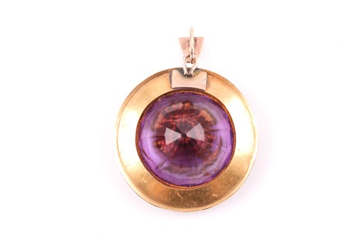 Lot 282 - A Victorian yellow metal, amethyst, and...