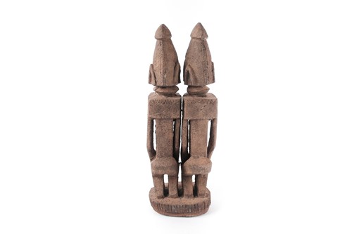 Lot 188 - A Dogon standing twin male figure, Mali, the...