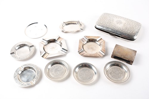 Lot 438 - An early 20th century silver cigar case, with...