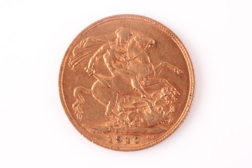 Lot 373 - A full sovereign dated 1910.