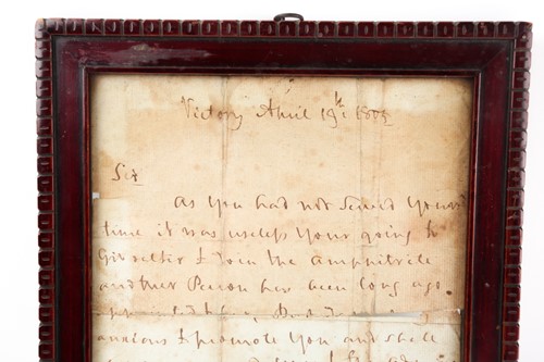 Lot 346 - An original letter from Viscount Horatio...