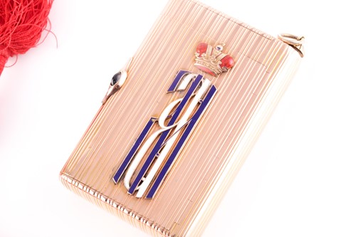 Lot 409 - A Faberge 14ct gold and enamel combination...