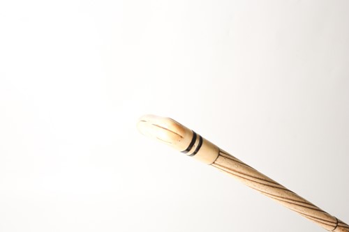 Lot 357 - A large worked bone walking stick, 19th...