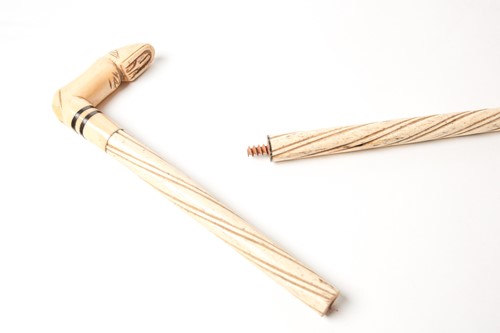 Lot 357 - A large worked bone walking stick, 19th...