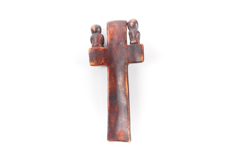 Lot 204 - A Yombe ivory crucifix, Democratic Republic of...