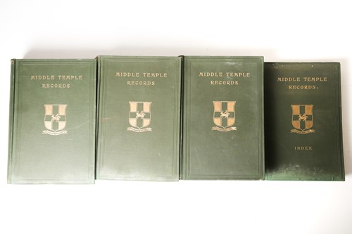 Lot 292 - The Middle Temple Records 1501-1703 edited by...