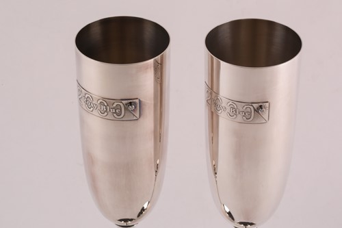 Lot 370 - A pair of commemorative limited edition silver...
