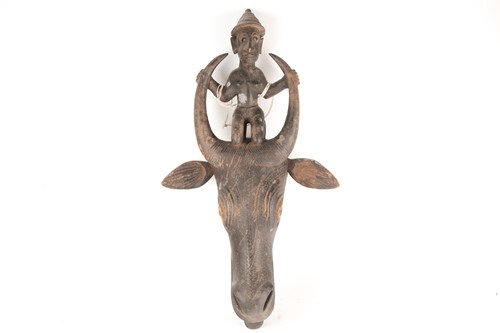 Lot 196 - A Bamileke water buffalo headdress/mask,...