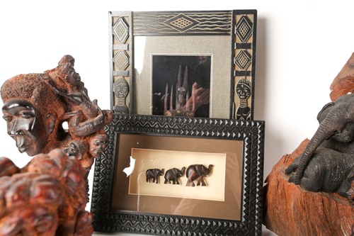 Lot 156 - A collection of Makonde blackwood carvings,...