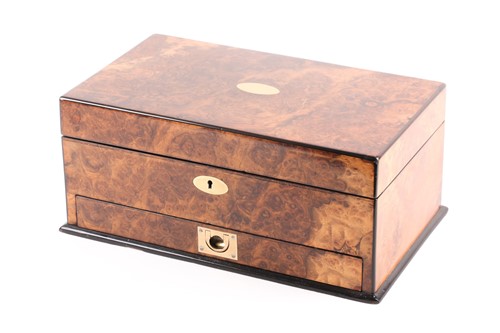 Lot 364 - A Victorian Circassian walnut and ebonized...