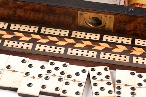 Lot 364 - A Victorian Circassian walnut and ebonized...