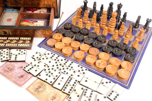 Lot 364 - A Victorian Circassian walnut and ebonized...