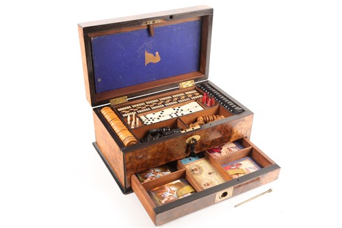 Lot 364 - A Victorian Circassian walnut and ebonized...